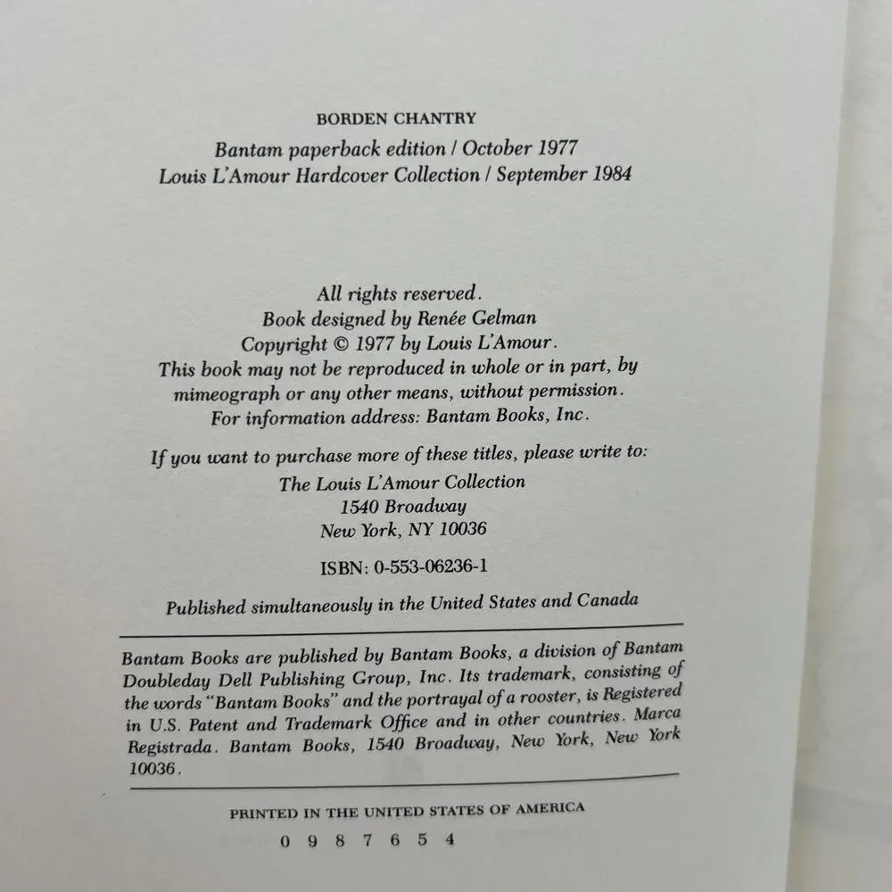 BORDEN CHANTRY Family Series Novels Louis L'Amour Collection Leatherette Western